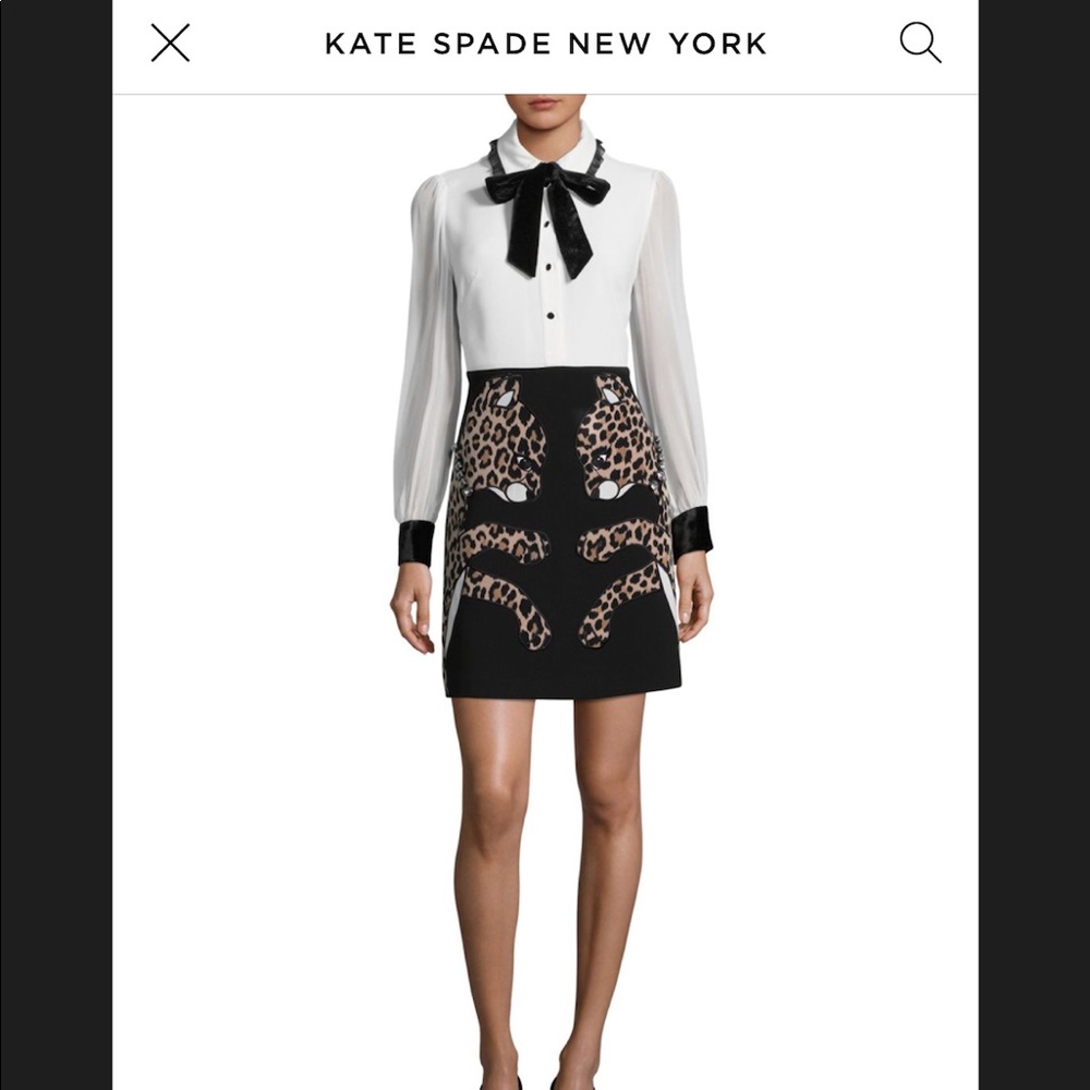 Kate Spade Leopard Appliqué dress